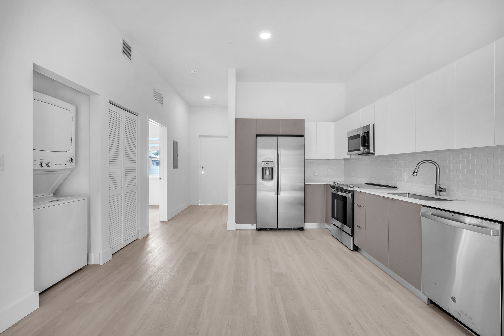 Kitchen and living area