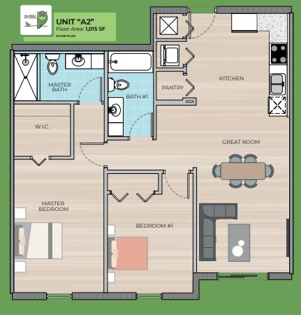 Unit A2 floor plan