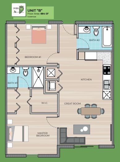 Unit B floor plan