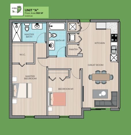 Unit A floor plan